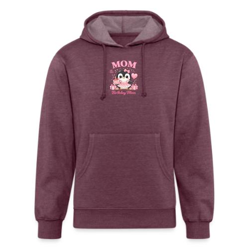 Cute Penguin Birthday Mom Kawaii Cake Balloon Gift - Unisex Organic Hoodie