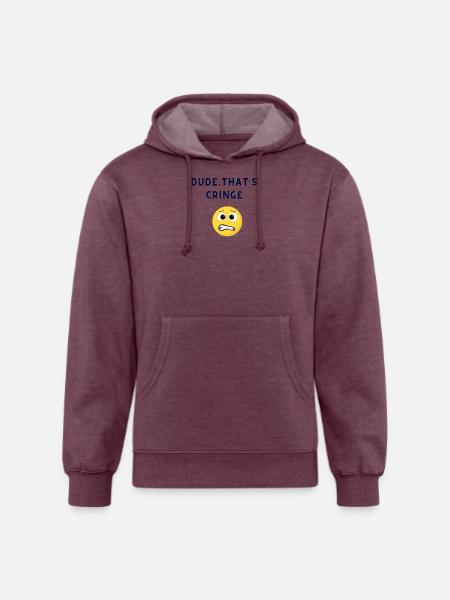 DUDE-THATS_CRINGE - Unisex Organic Hoodie - heather burgundy