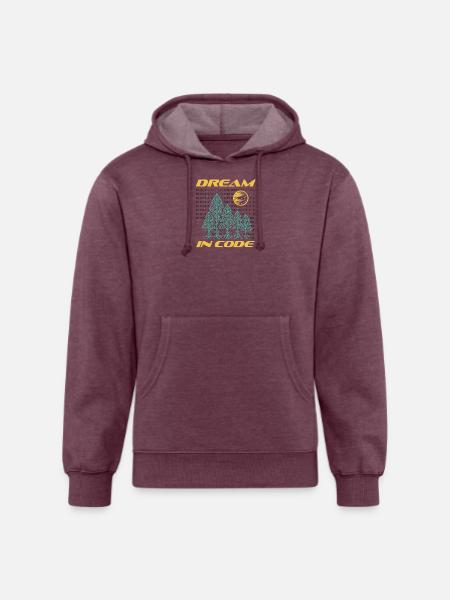 Dream In Code - Unisex Organic Hoodie - heather burgundy