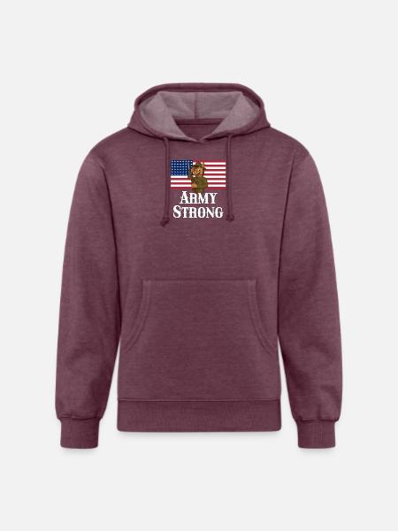 Patriotic Mule Soldier - Unisex Organic Hoodie - heather burgundy