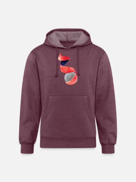 Lunar Fruit - Unisex Organic Hoodie - heather burgundy