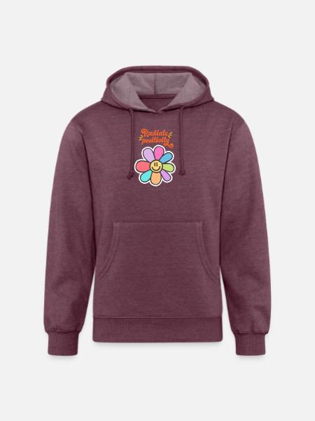 Radiate Positively - Unisex Organic Hoodie - heather burgundy