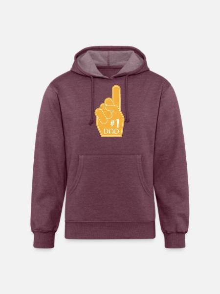 #1 DAD - Unisex Organic Hoodie - heather burgundy