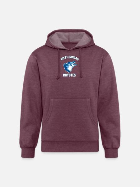 West Canaan Coyotes - Unisex Organic Hoodie - heather burgundy