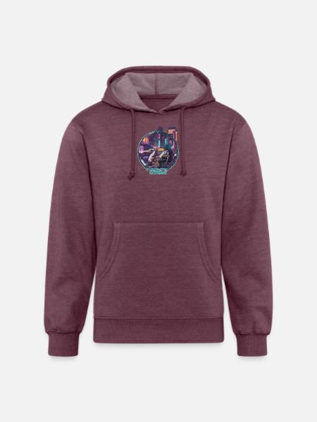 Cybernetic Chronicles Tokyo Protocol - Unisex Organic Hoodie - heather burgundy