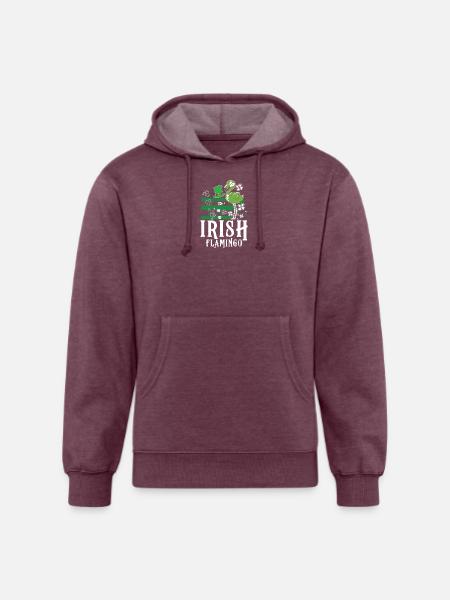 Irish flamingo - Unisex Organic Hoodie - heather burgundy