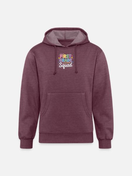 First Grade Squad Back To School - Unisex Organic Hoodie - heather burgundy