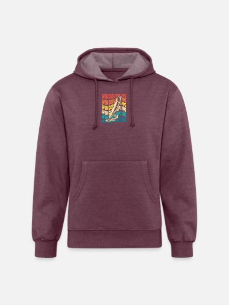 Windsurf Water Sports Windsurfing - Unisex Organic Hoodie - heather burgundy