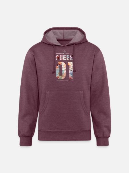 KING AND QUEEN - Unisex Organic Hoodie - heather burgundy