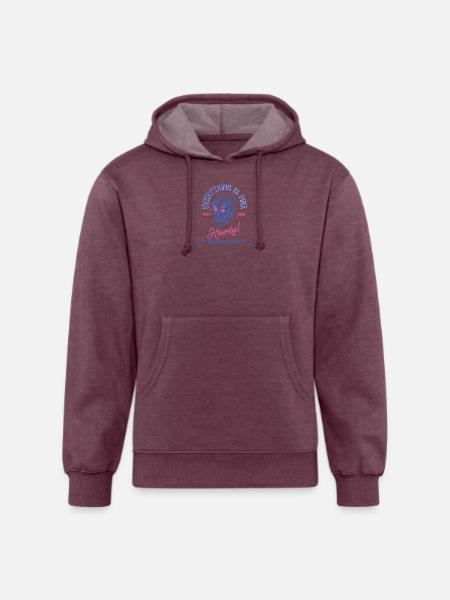 everything is fine - Unisex Organic Hoodie - heather burgundy