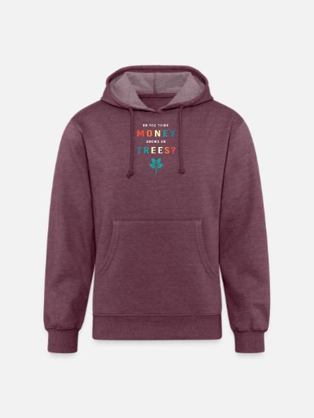 Business Finance Money Meme - Unisex Organic Hoodie - heather burgundy