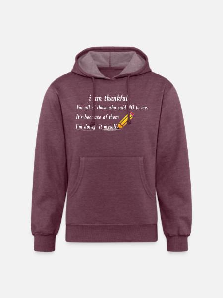 THANKFUL - Unisex Organic Hoodie - heather burgundy