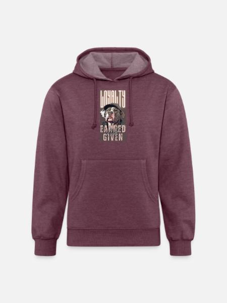 Loyalty Earned Not Given - Unisex Organic Hoodie - heather burgundy