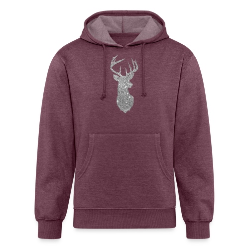 Deer Head: Silver - Unisex Organic Hoodie