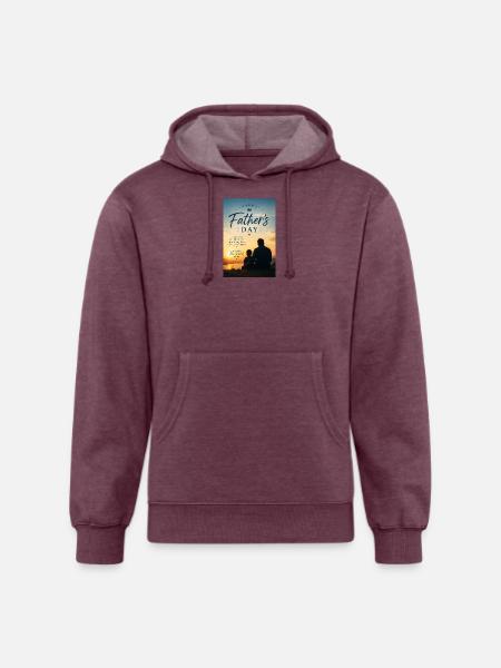 Sunset Bond: Father’s Day - Unisex Organic Hoodie - heather burgundy