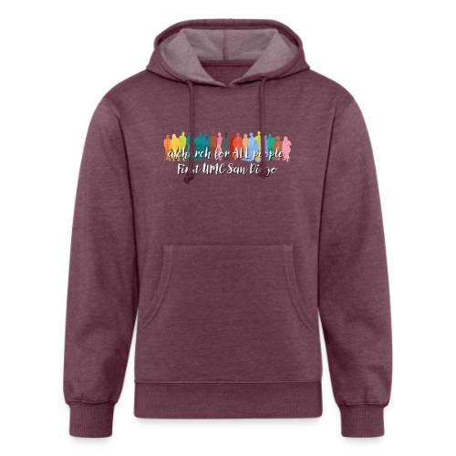 a church for all people - with colorful graphic - Unisex Organic Hoodie