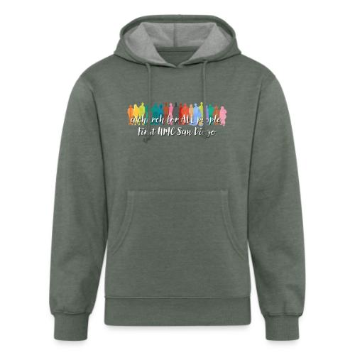 a church for all people - with colorful graphic - Unisex Organic Hoodie
