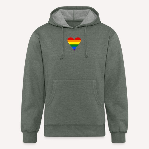Gay Pride Rainbow Heart Funky - Unisex Organic Hoodie
