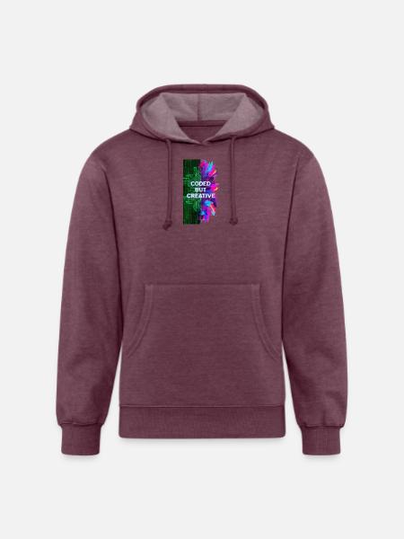 Coded But Creative - Unisex Organic Hoodie - heather burgundy