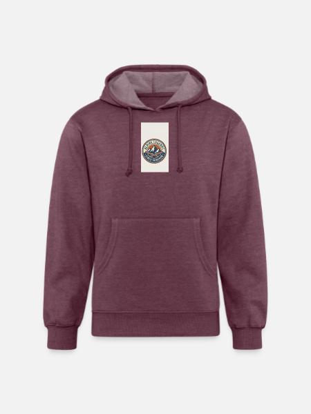 Alpine Legends Crest - Unisex Organic Hoodie - heather burgundy