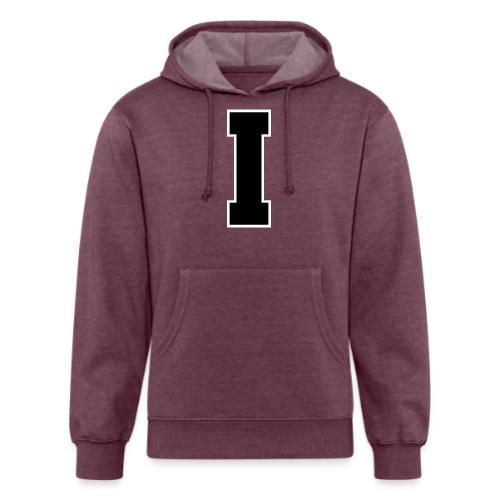 Varsity Letter I Collegiate Monogram - Unisex Organic Hoodie