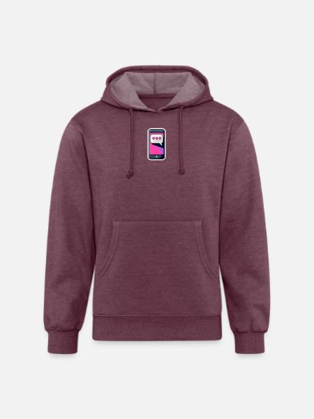 Chat bubble - Unisex Organic Hoodie - heather burgundy