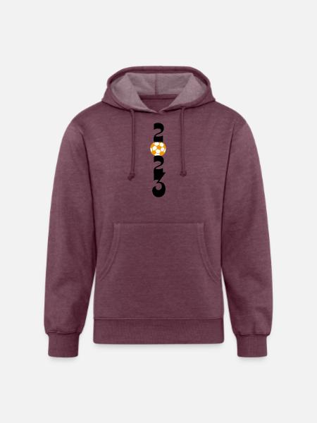 SPORT FOOTBALL - Unisex Organic Hoodie - heather burgundy
