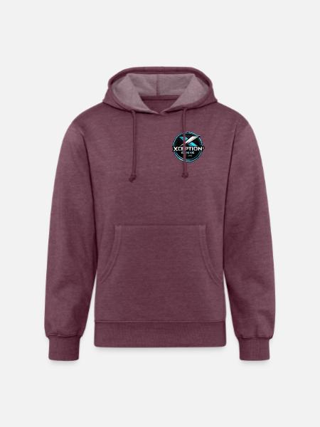 Xception Gaming Cyan - Unisex Organic Hoodie - heather burgundy