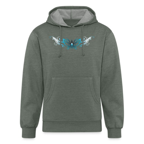 Tattoo tribal ornament with colorful effects. - Unisex Organic Hoodie