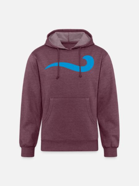 water - Unisex Organic Hoodie - heather burgundy