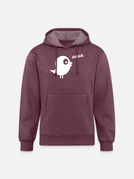 Bird of Awe - Unisex Organic Hoodie - heather burgundy