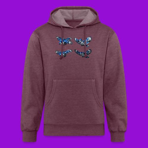 Silver Blue Jay Flight Stages - Unisex Organic Hoodie