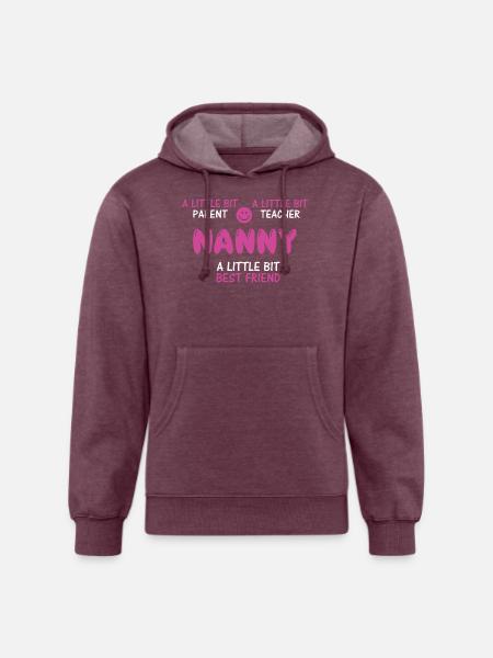 Cute Nanny - Unisex Organic Hoodie - heather burgundy