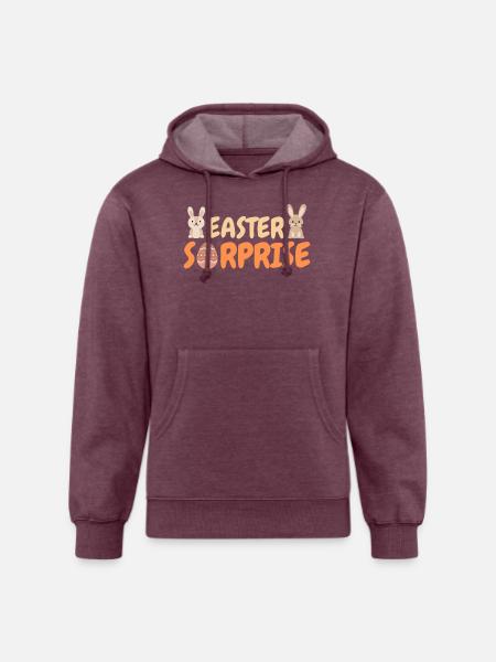 Easter Surprise - Unisex Organic Hoodie - heather burgundy