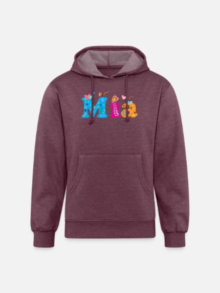 Mia - Unisex Organic Hoodie - heather burgundy