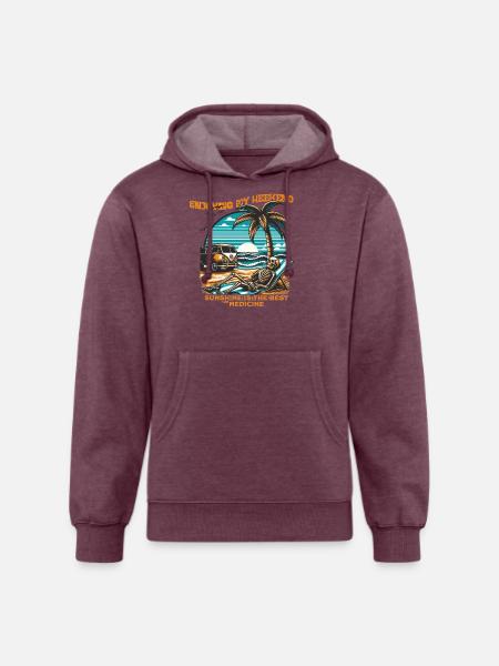 Summer|weekend|enjoying my weekend - Unisex Organic Hoodie - heather burgundy