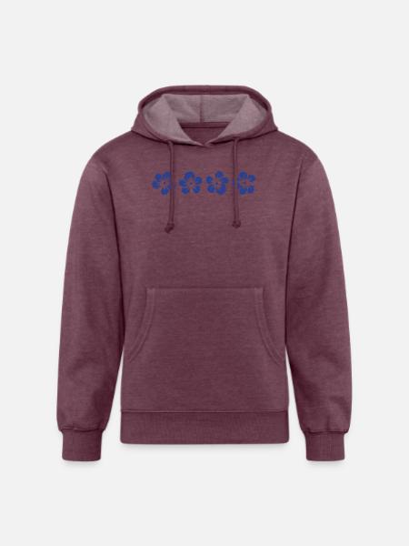 hawaii hibiscus flower - Unisex Organic Hoodie - heather burgundy