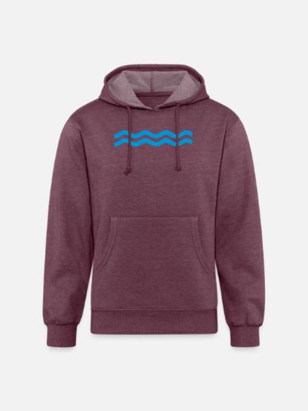 water - Unisex Organic Hoodie - heather burgundy