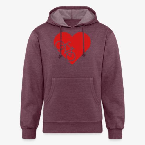 Bike in heart - Unisex Organic Hoodie
