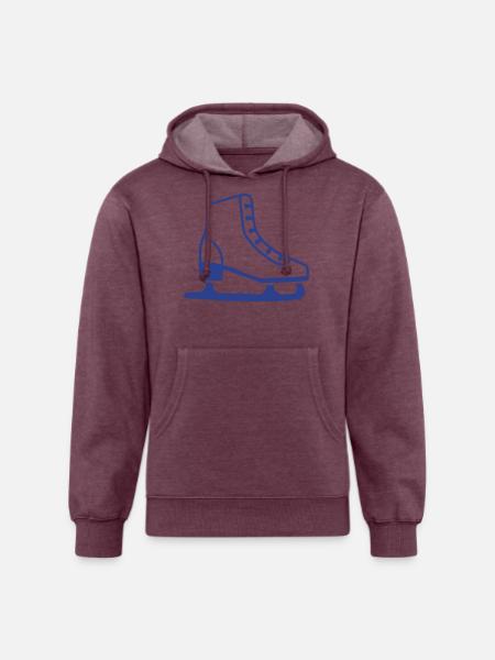 Figure Skate - Unisex Organic Hoodie - heather burgundy