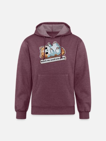 Procrastination Mode: On - Unisex Organic Hoodie - heather burgundy
