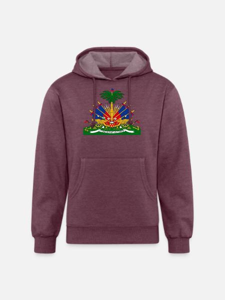 HAITI CHERIE - Unisex Organic Hoodie - heather burgundy