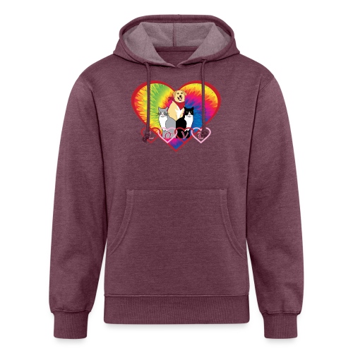 Animal design, pets, cats and dogs, loveable - Unisex Organic Hoodie