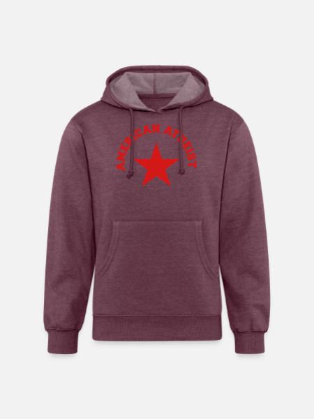 American Atheist - Unisex Organic Hoodie - heather burgundy