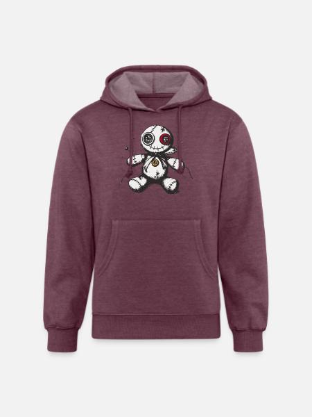 Voodoo doll - Unisex Organic Hoodie - heather burgundy