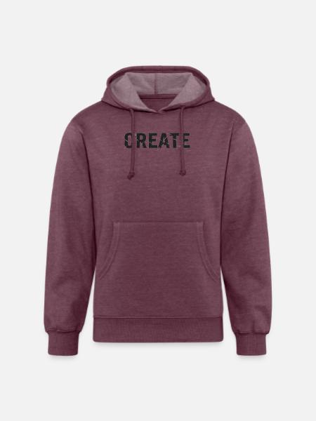 Create Splash Glyph - Unisex Organic Hoodie - heather burgundy