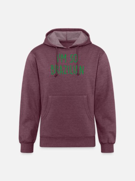I'm so Brazilian Brazil - Unisex Organic Hoodie - heather burgundy