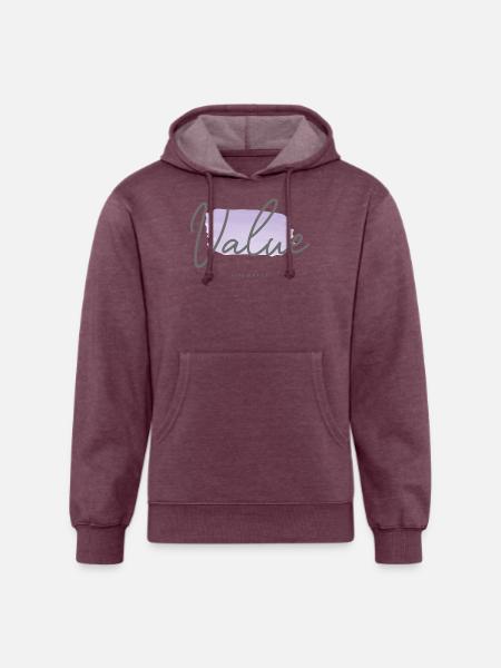 Value Yourself - Unisex Organic Hoodie - heather burgundy