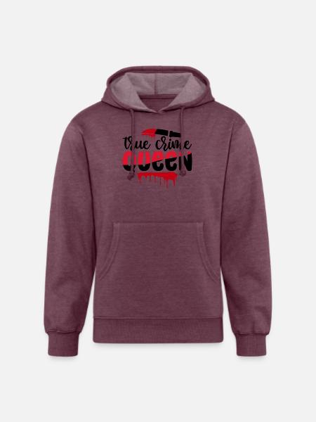 True Crime Queen - Unisex Organic Hoodie - heather burgundy