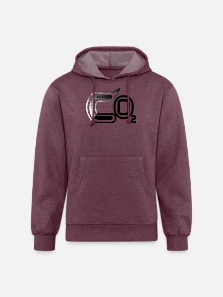 Halftone Arc Abstract - Unisex Organic Hoodie - heather burgundy
